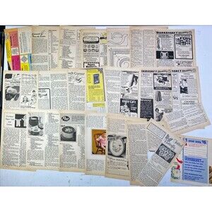Ephemera 19+ Cut Out Pages pictures articles from Workbasket Magazine May 1983